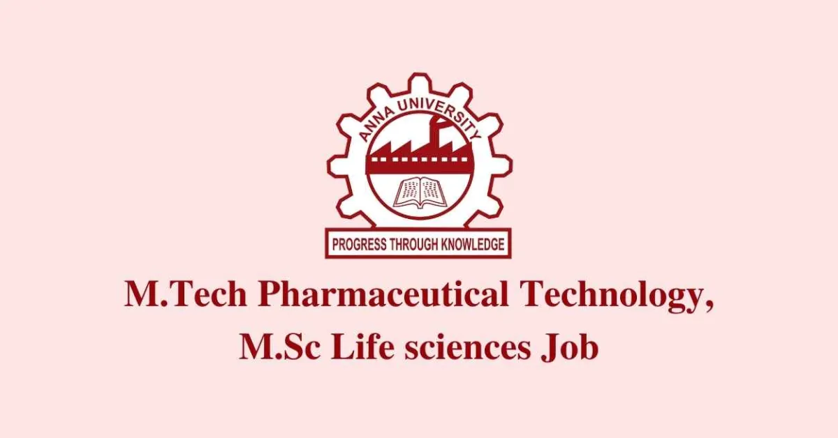 Applications are invited for a post of Research Assistant at Anna University