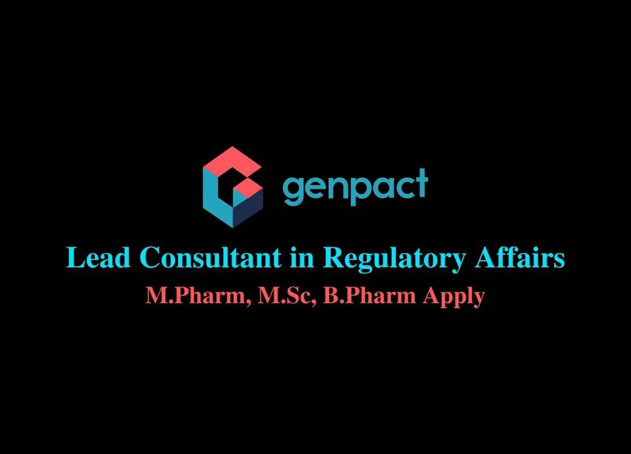 Genpact Limited looking for Lead Consultant in Regulatory Affairs