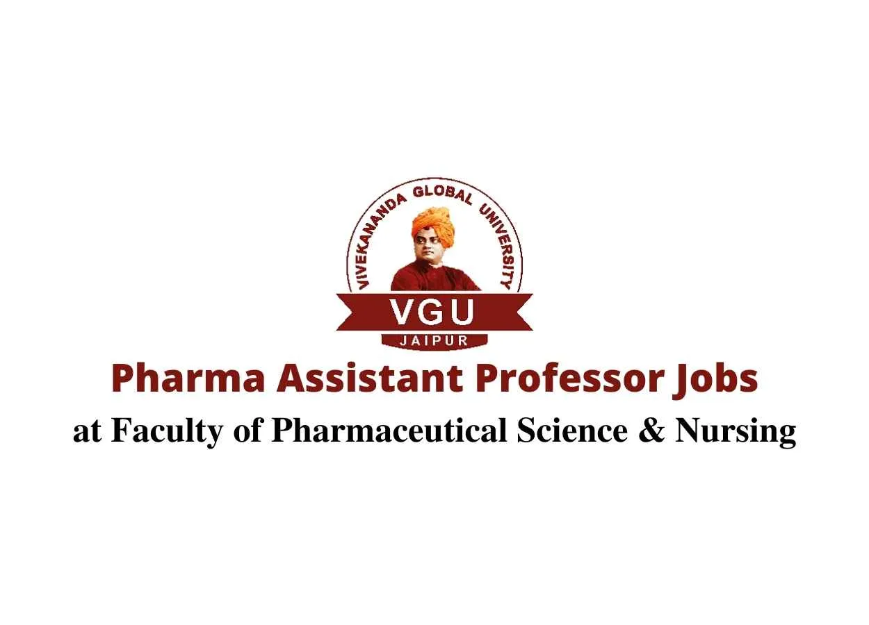 Job for Pharma Assistant Professor at Vivekananda Global University