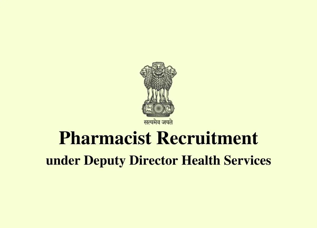 Job for Pharmacist under Deputy Director Health Services