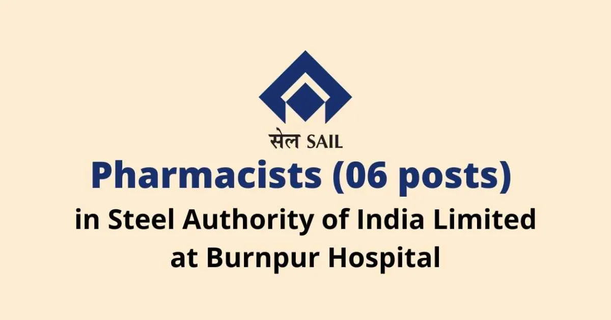 Job for Pharmacists at Burnpur Hospital