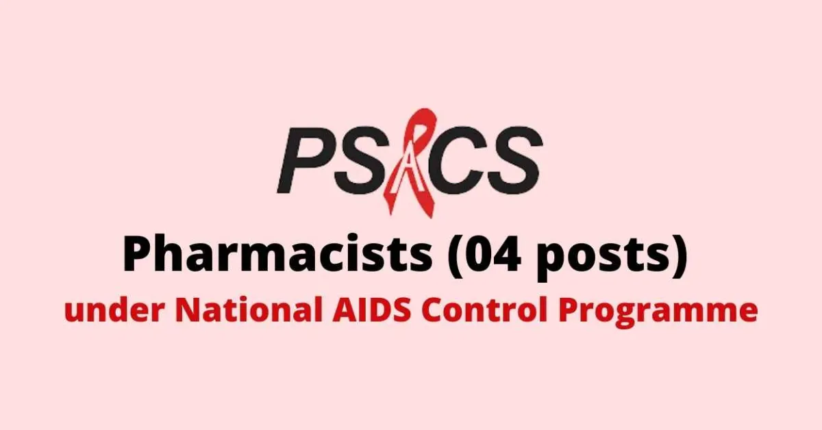 Job for Pharmacists under National AIDS Control Programme