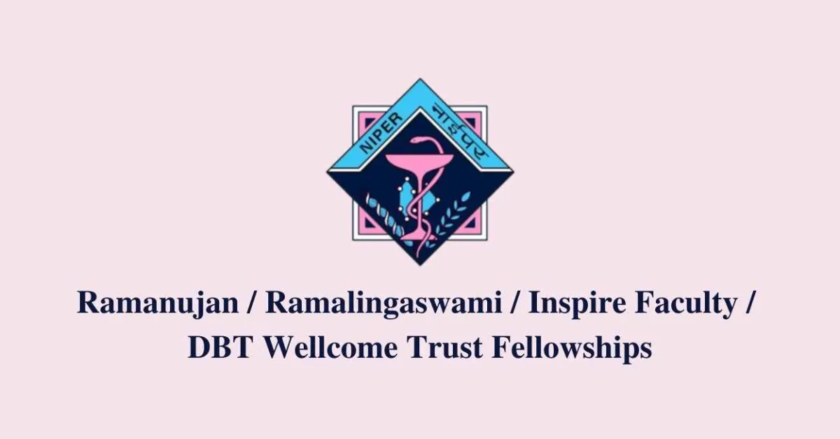 NIPER invites online applications for Pharma Fellowships