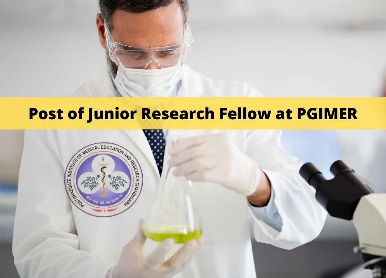 Applications are invited for a post of Junior Research Fellow at PGIMER