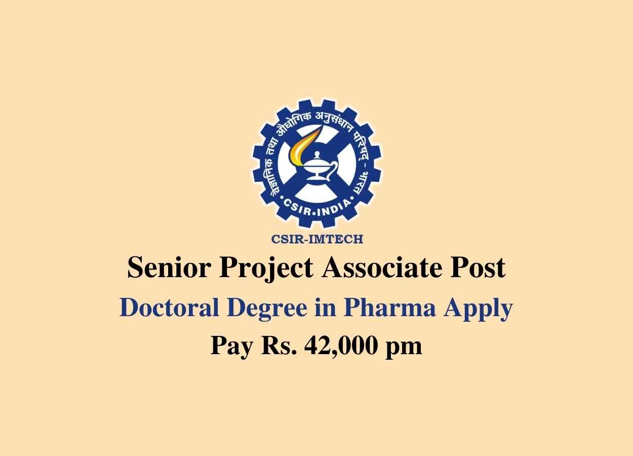 Apply Online for Senior Project Associate at IMTech