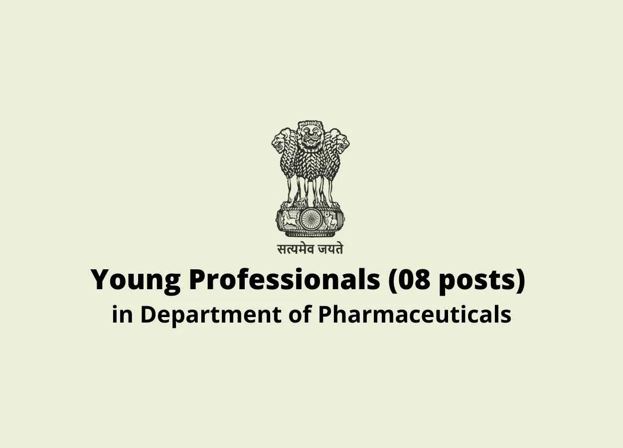 Hiring Young Professionals in Department of Pharmaceuticals