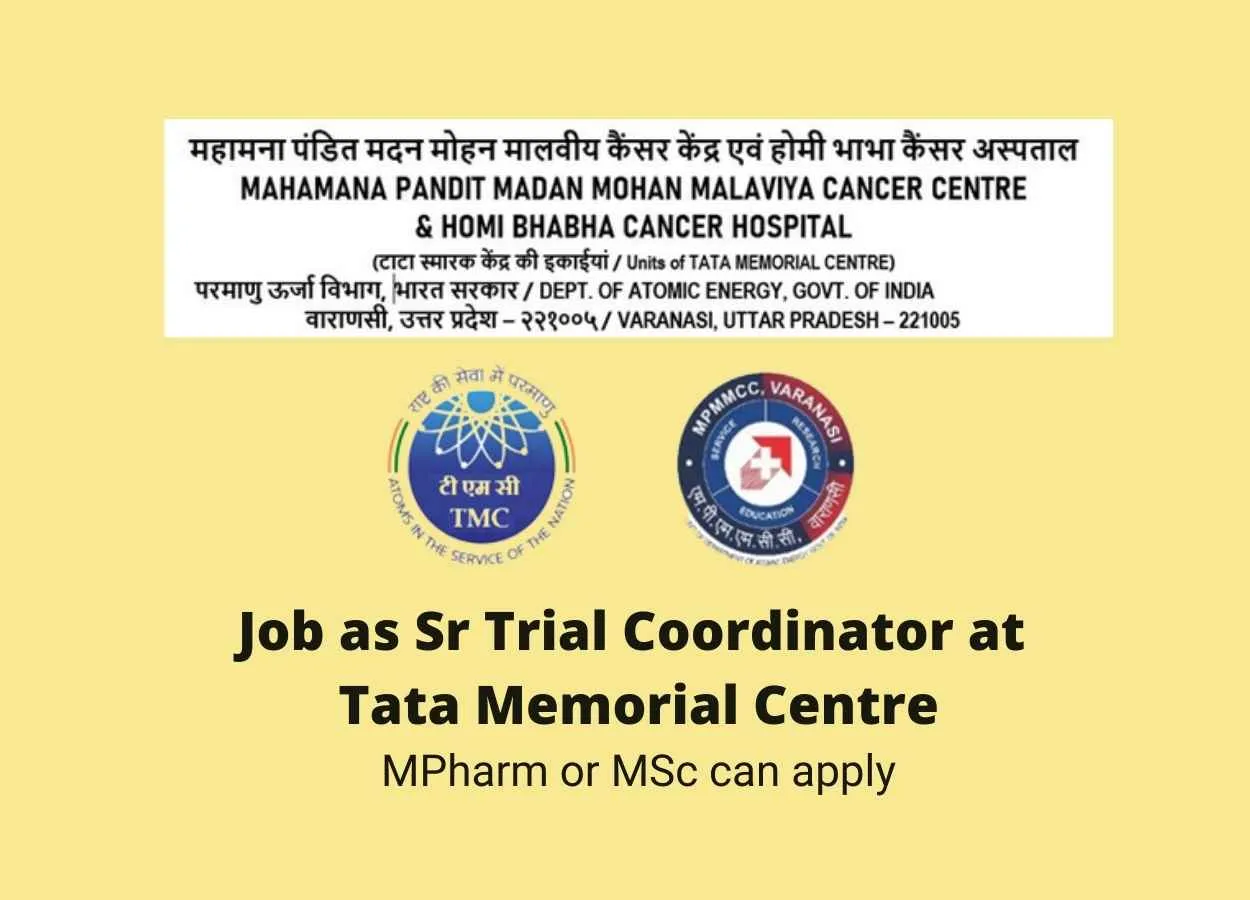 Job as Senior Trial Coordinator at Tata Memorial Centre