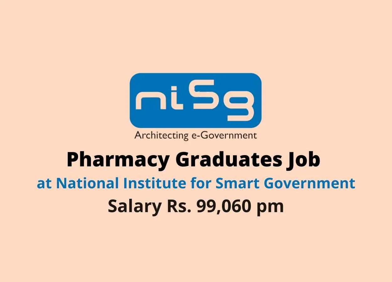 Job for Pharmacy Graduates as Consultant at NISG