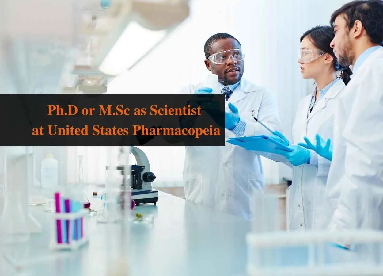 Job for Ph.D or M.Sc as Scientist at United States Pharmacopeia