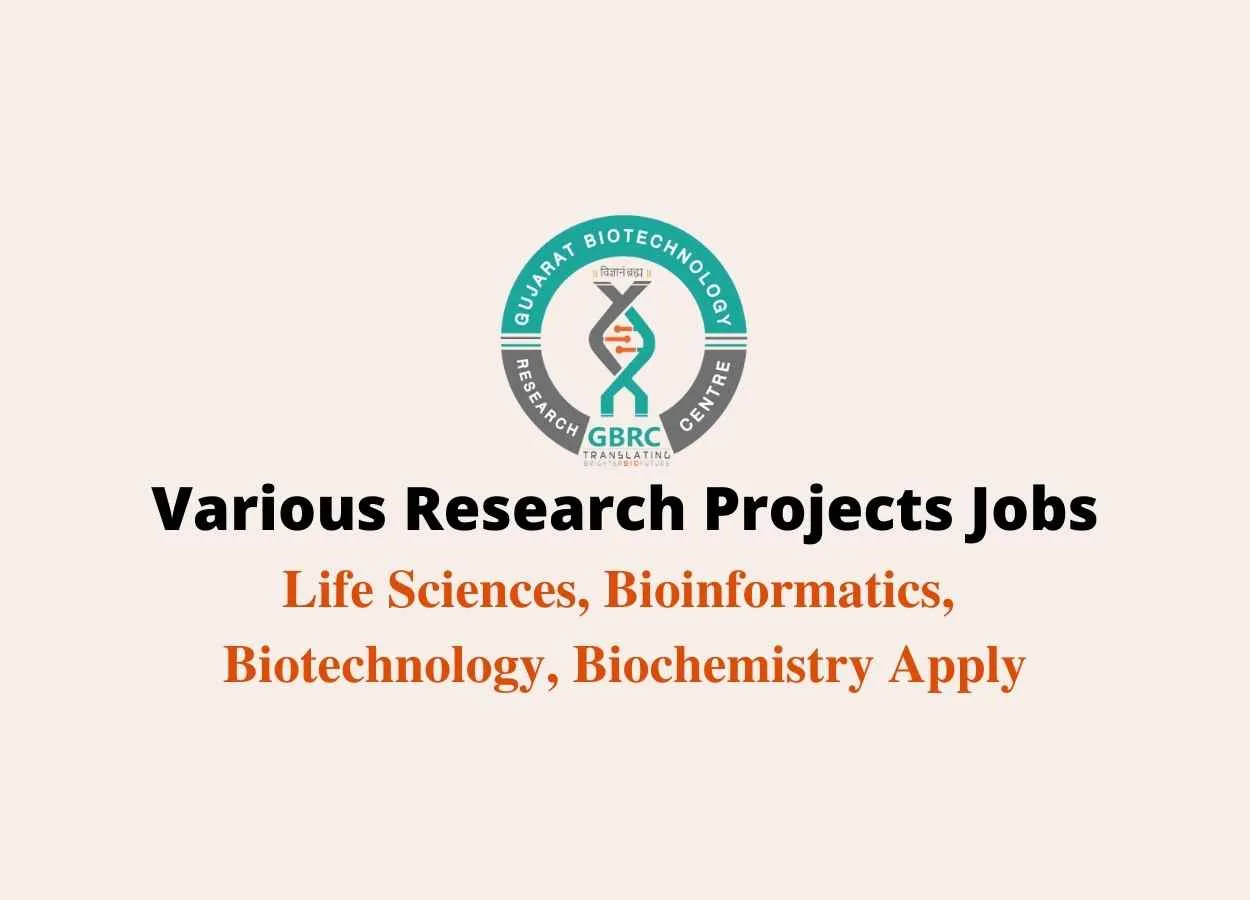 Job opportunity for various Research Projects at GBRC