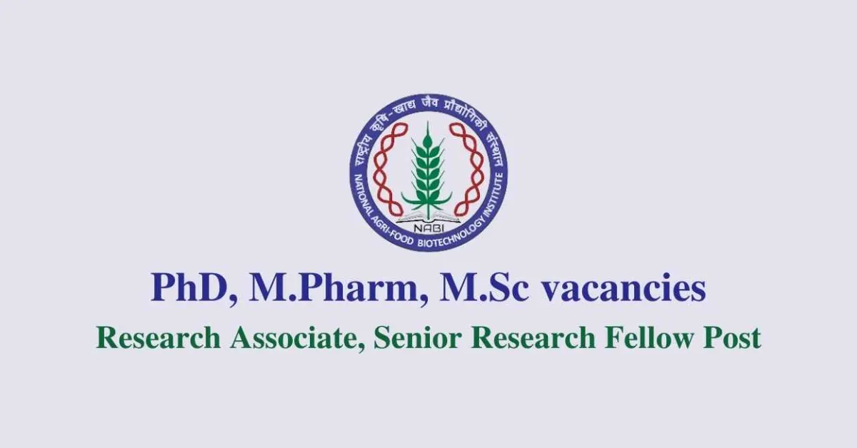 NABI require Research Associate, Senior Research Fellow