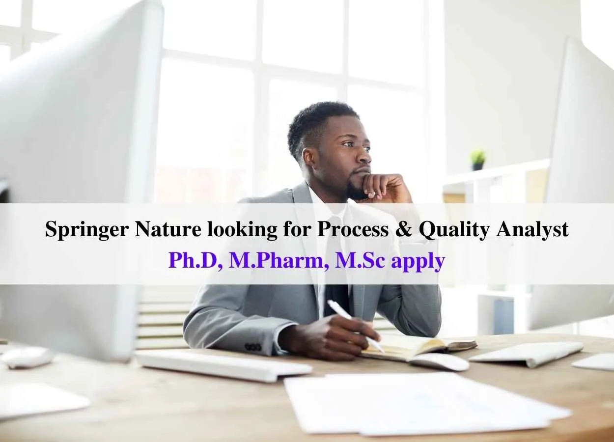Springer Nature looking for Process & Quality Analyst