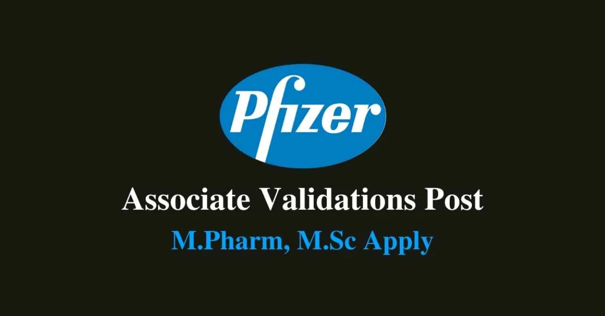 Work as Associate Validations at Pfizer