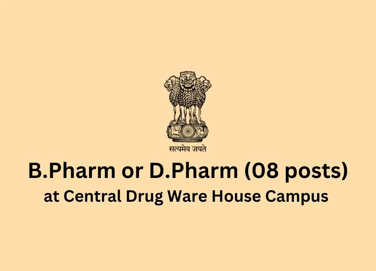 B.Pharm or D.Pharm Recruitment at Central Drug Ware House Campus, AMSCL
