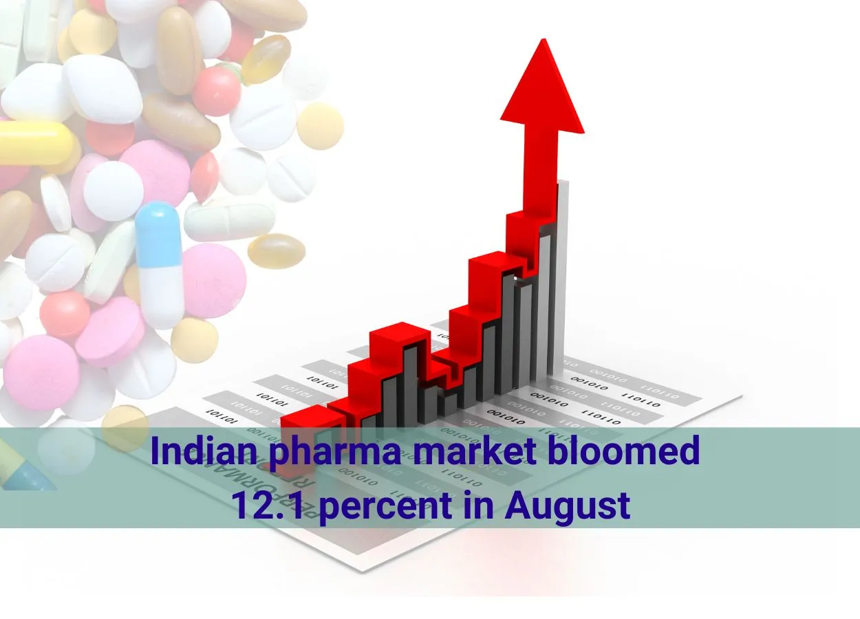 Indian pharma market bloomed 12.1 percent in August