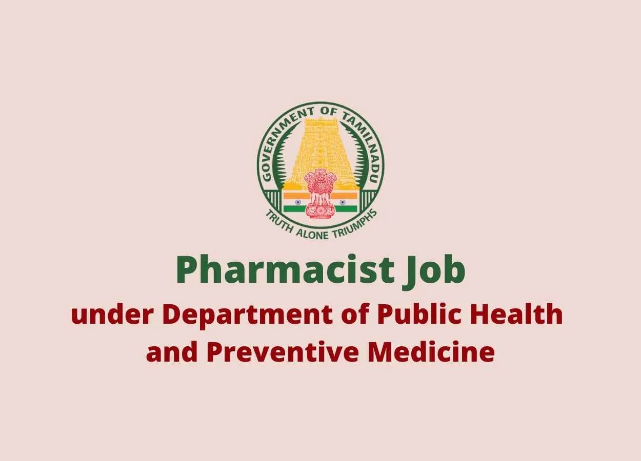 Job for Pharmacist under Department of Public Health and Preventive Medicine