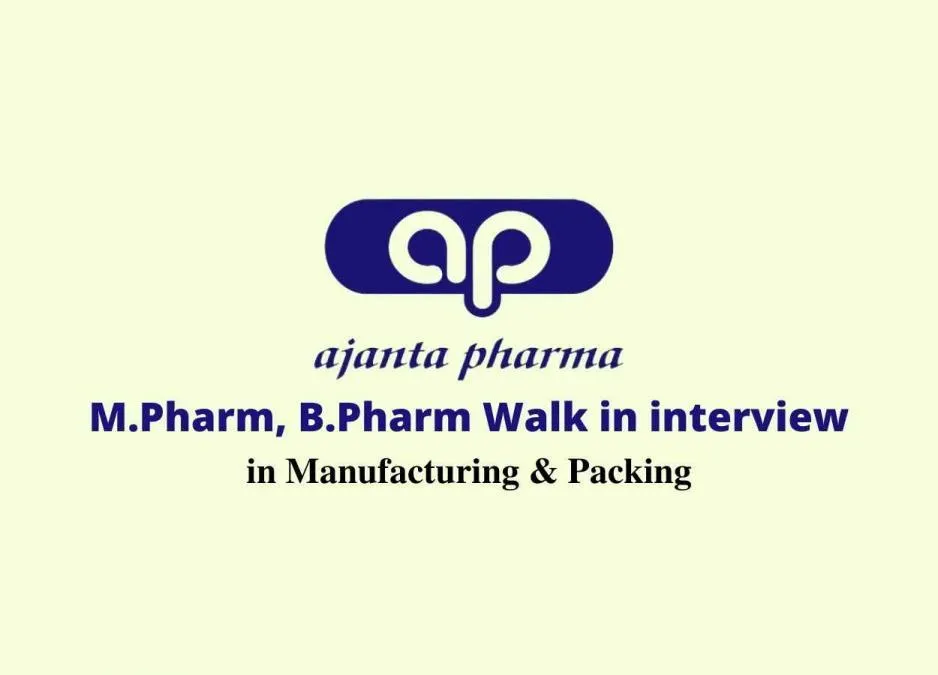 Ajanta Pharma Limited Jobs