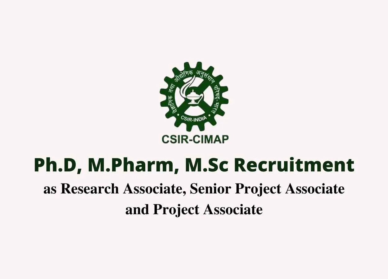 Multiple openings at Central Institute of Medicinal and Aromatic Plants