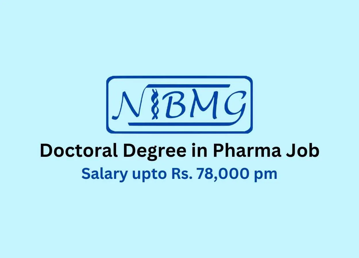NIBMG Doctoral Degree in Pharma Job