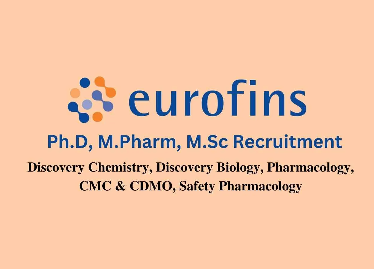 Ph.D, M.Pharm, M.Sc Recruitment at Eurofins Scientific