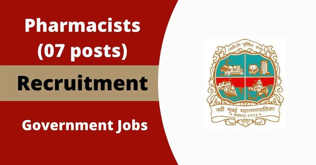 Recruitment for Pharmacists at Municipal Corporation  
