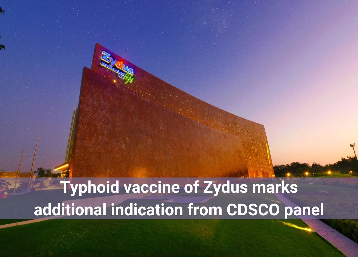 Typhoid vaccine of Zydus marks additional indication from CDSCO panel