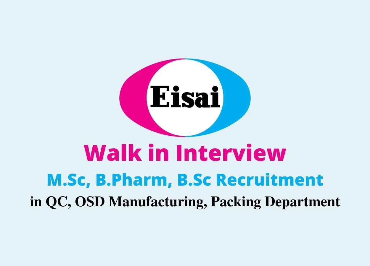 Eisai Pharmaceuticals India job