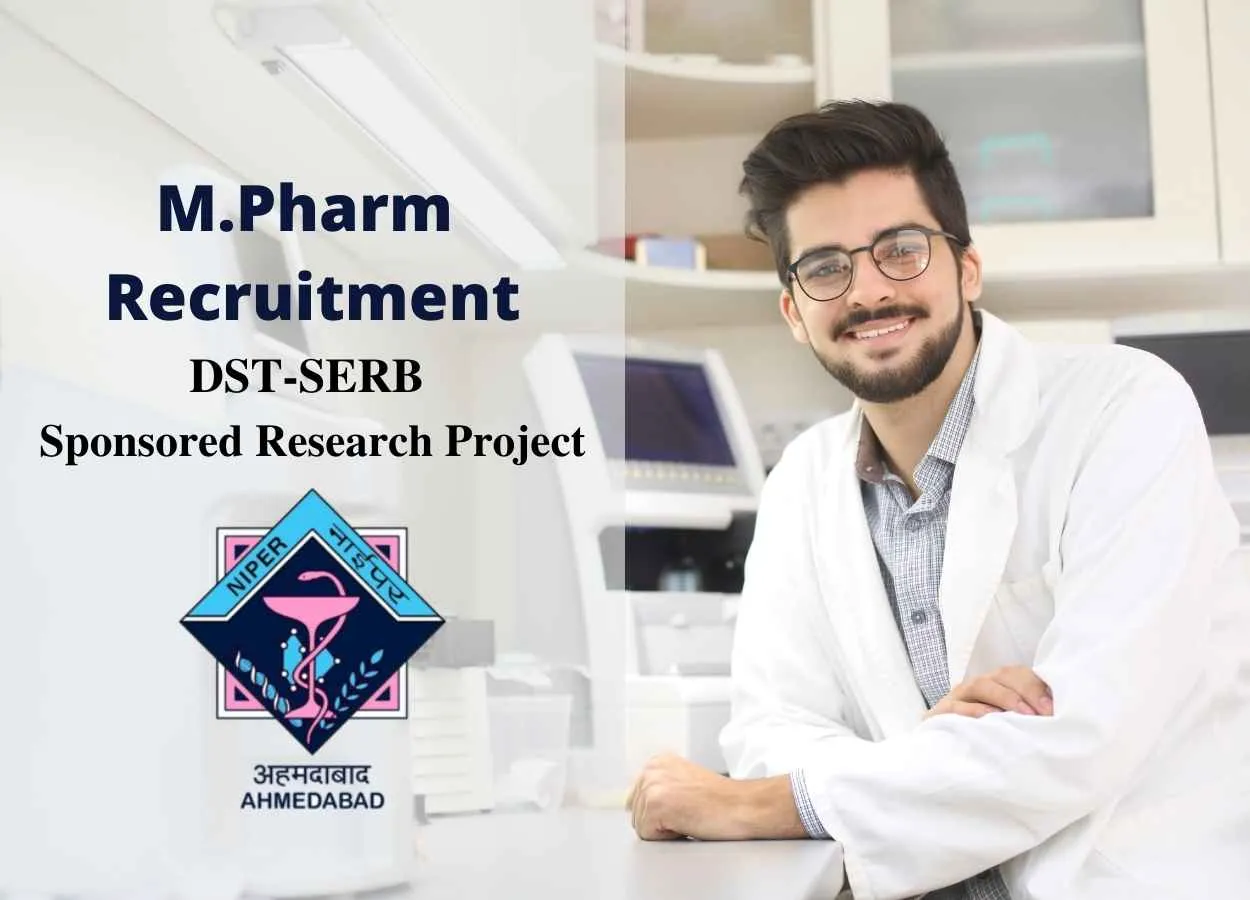 Vacancy for M.Pharm in DST-SERB sponsored research project