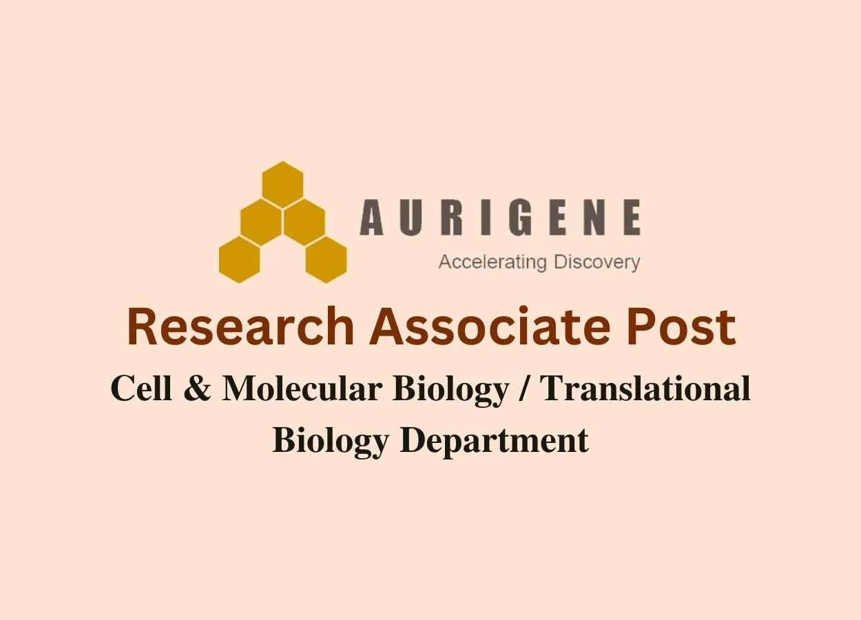 Vacancy for Research Associate at Aurigene