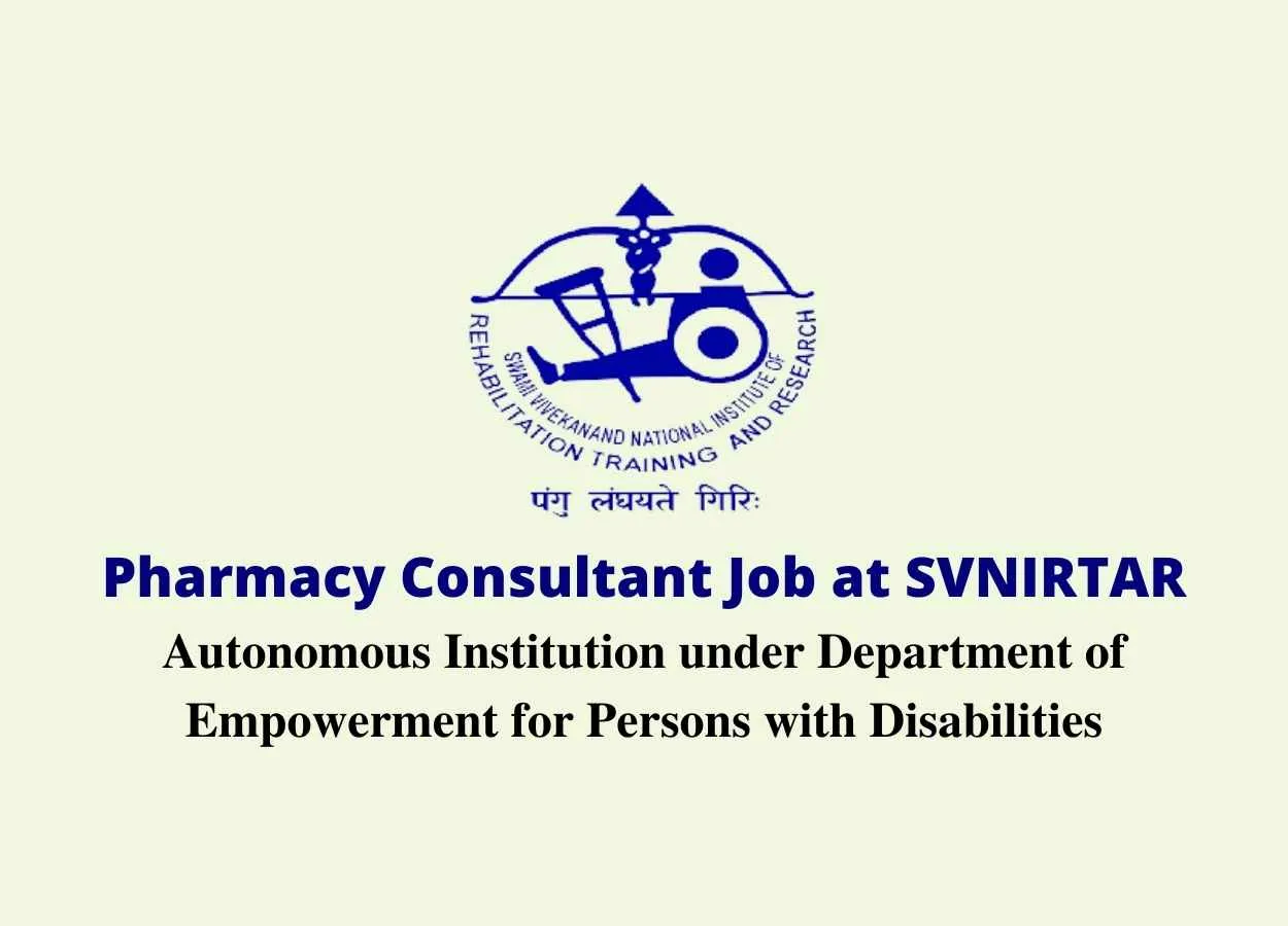 Work as Pharmacy Consultant at SVNIRTAR