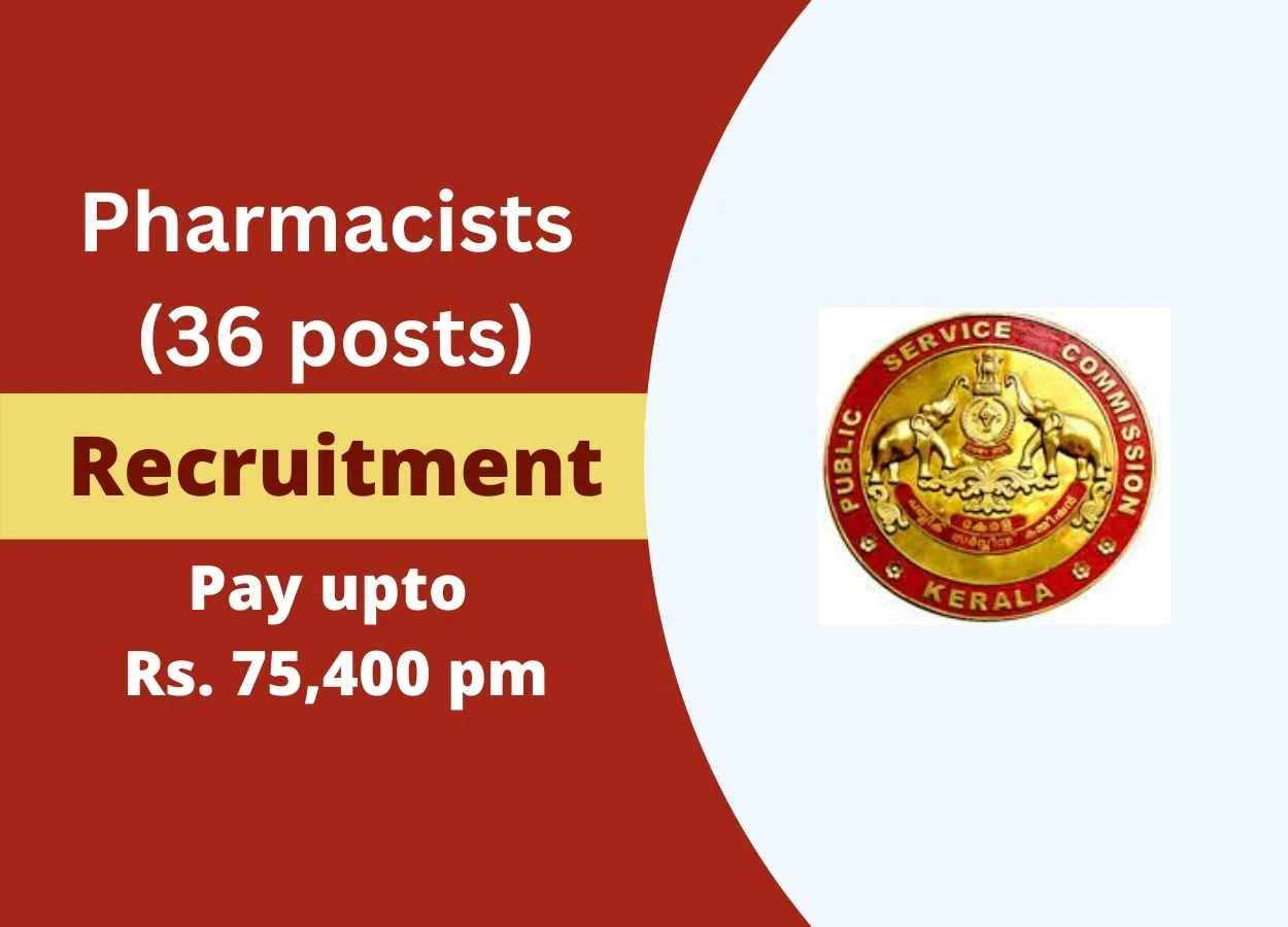 Career for Pharmacists under Public Service Commission