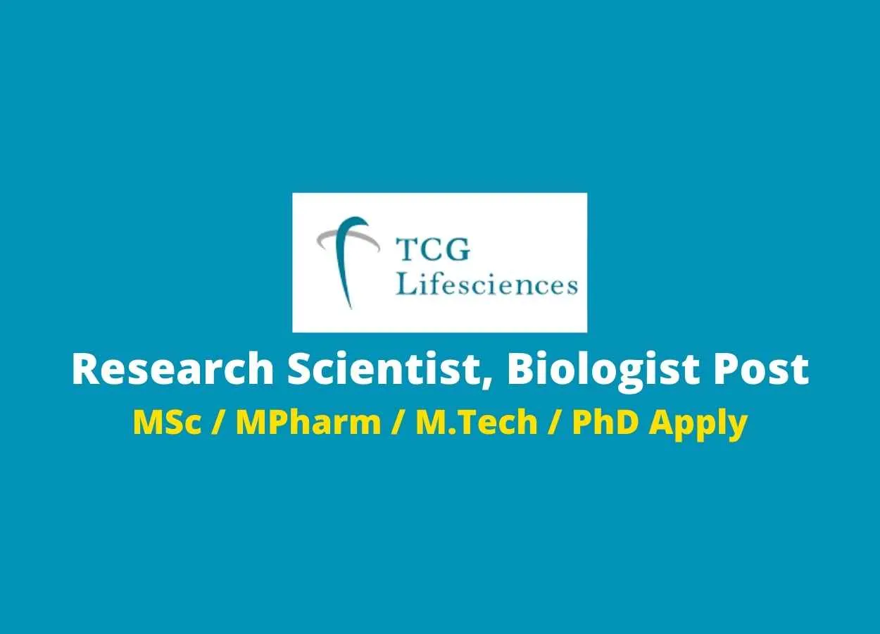 Hiring Research Scientist, Biologist at TCG Lifesciences