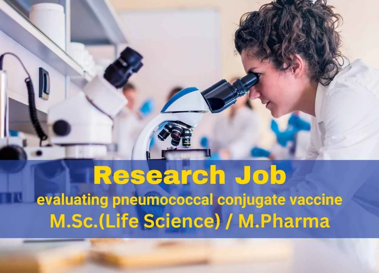 Job as Research Officer for evaluating pneumococcal conjugate vaccine at MAMC