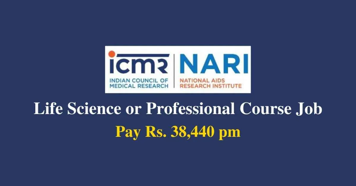 Online applications are invited for post of JRF at ICMR-NARI