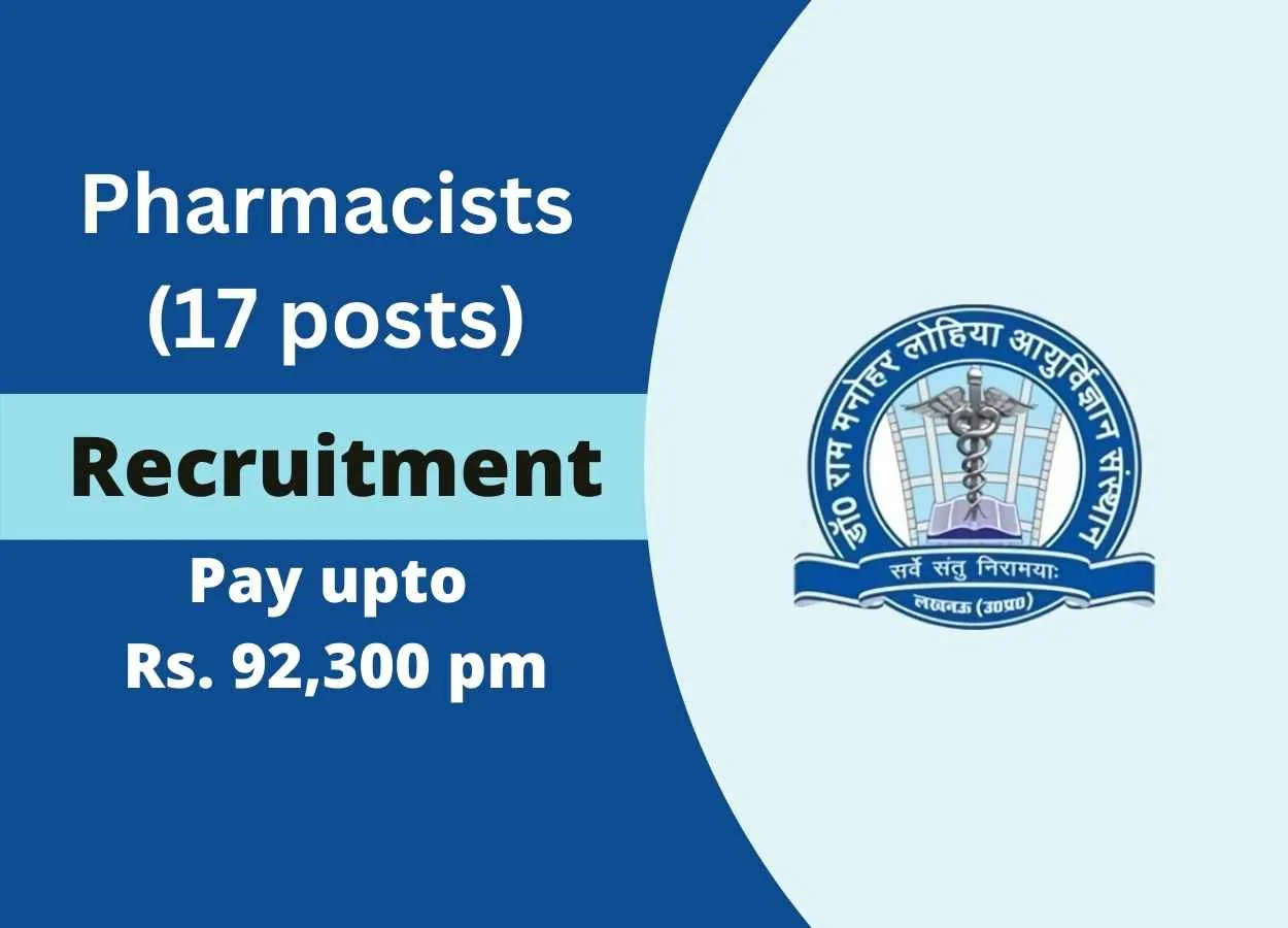 Dr Ram Manohar Lohia Institute of Medical Sciences Pharmacist Jobs