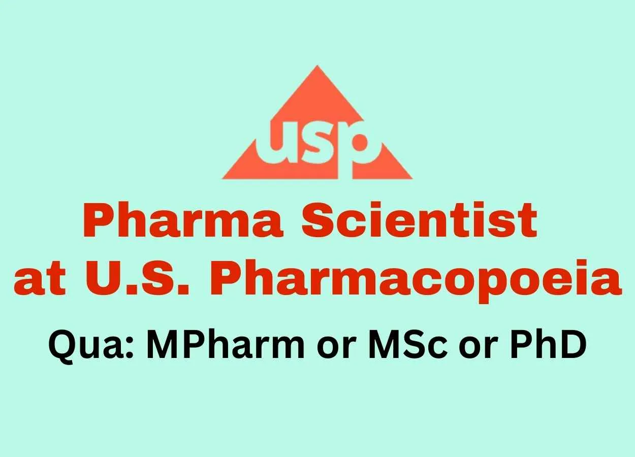 Recruitment of Scientist - RSL at US Pharmacopoeia