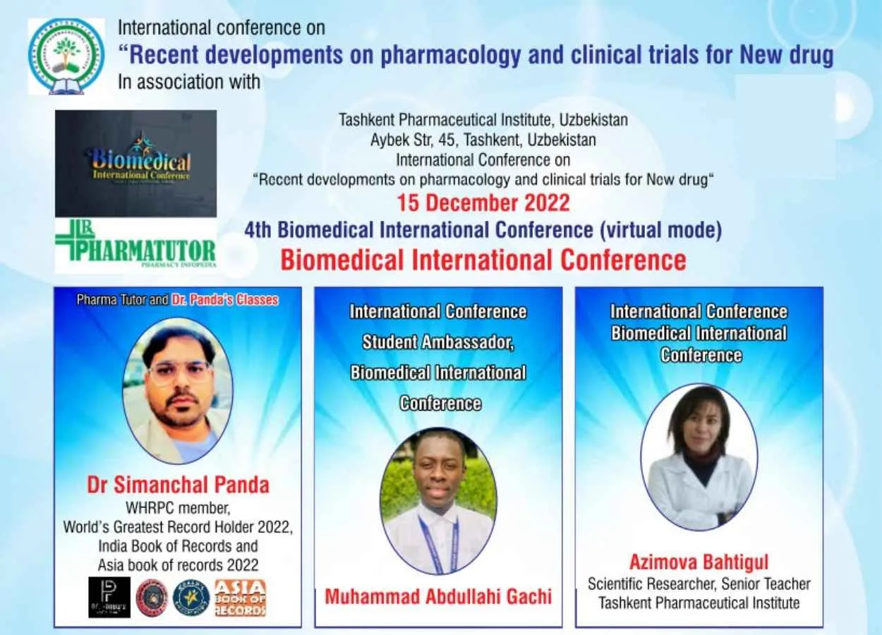 Conference on Recent developments on pharmacology and clinical trials for New drug