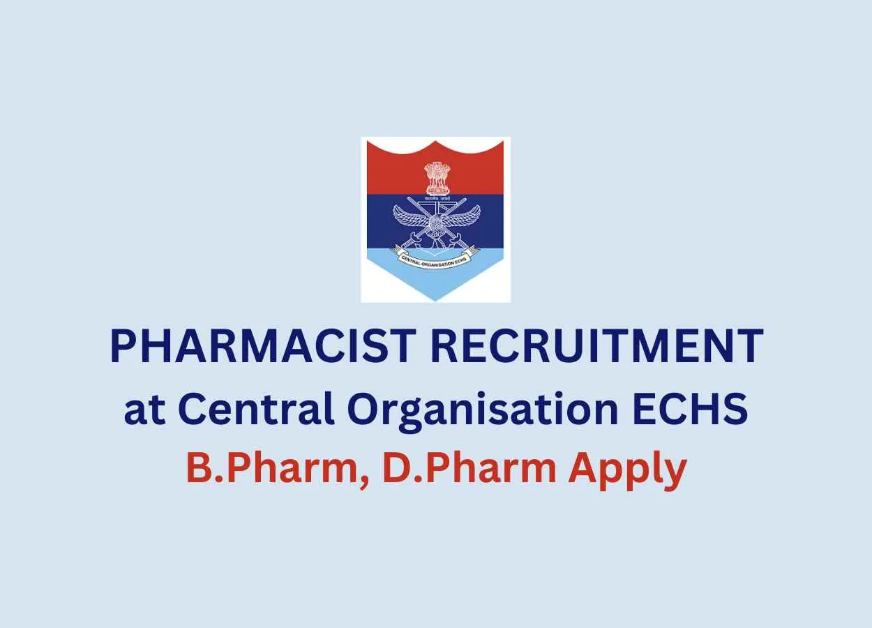 ECHS invites applications for Post of Pharmacists