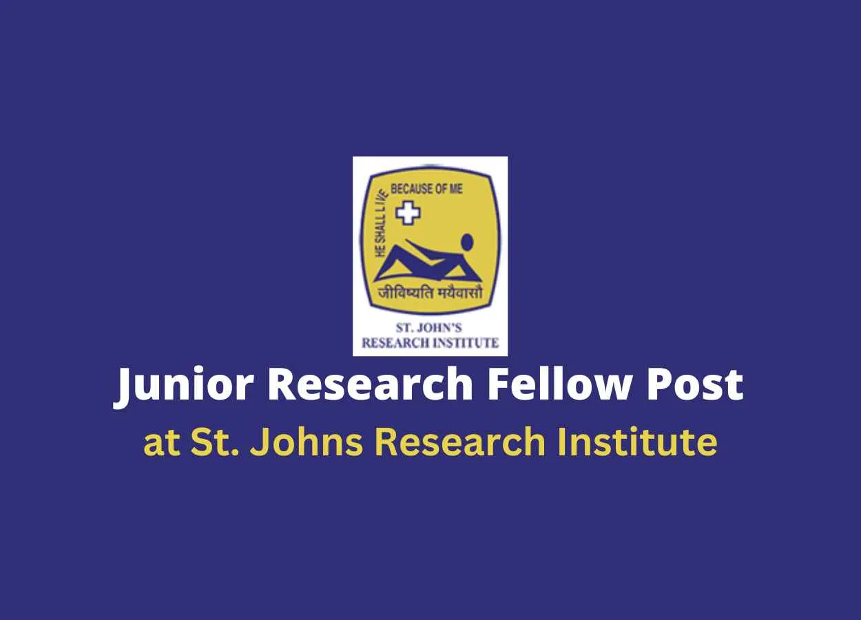 Job for Junior Research Fellow at St. Johns Research Institute