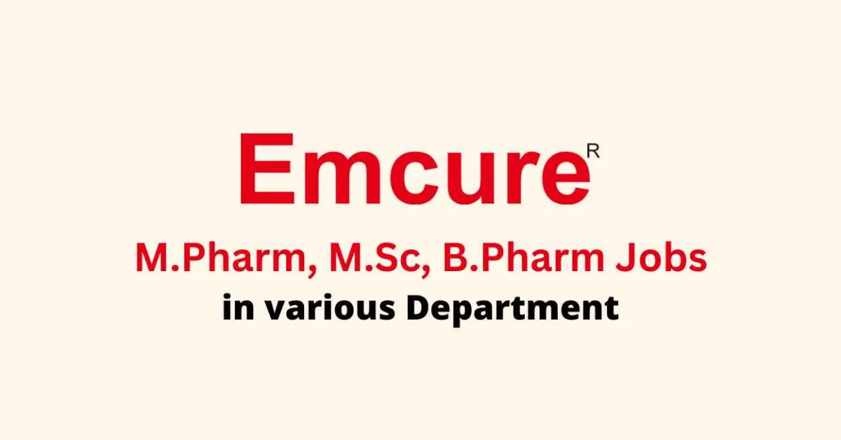 Emcure Pharma Jobs