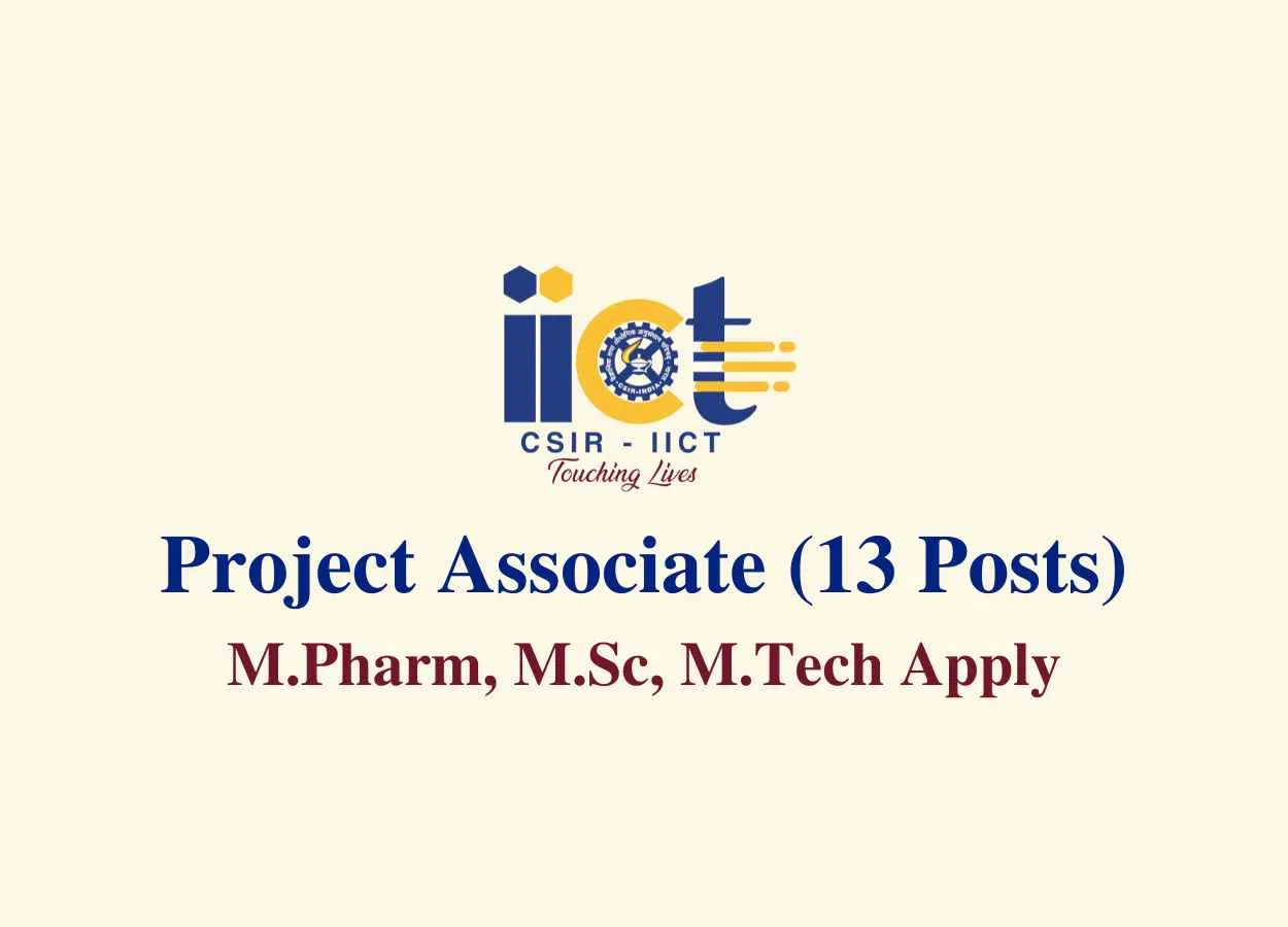 Job for Project Associate at IICT
