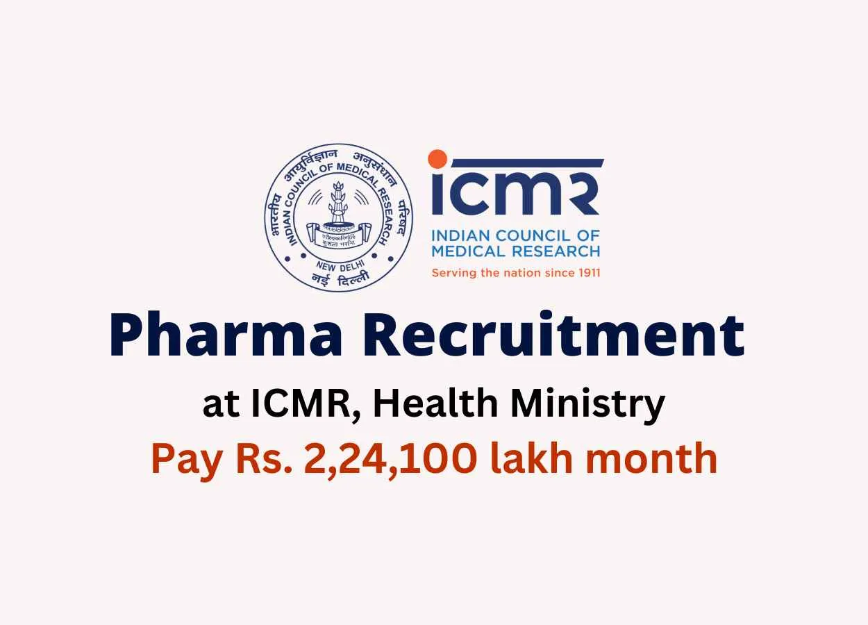 Pharma Recruitment at ICMR