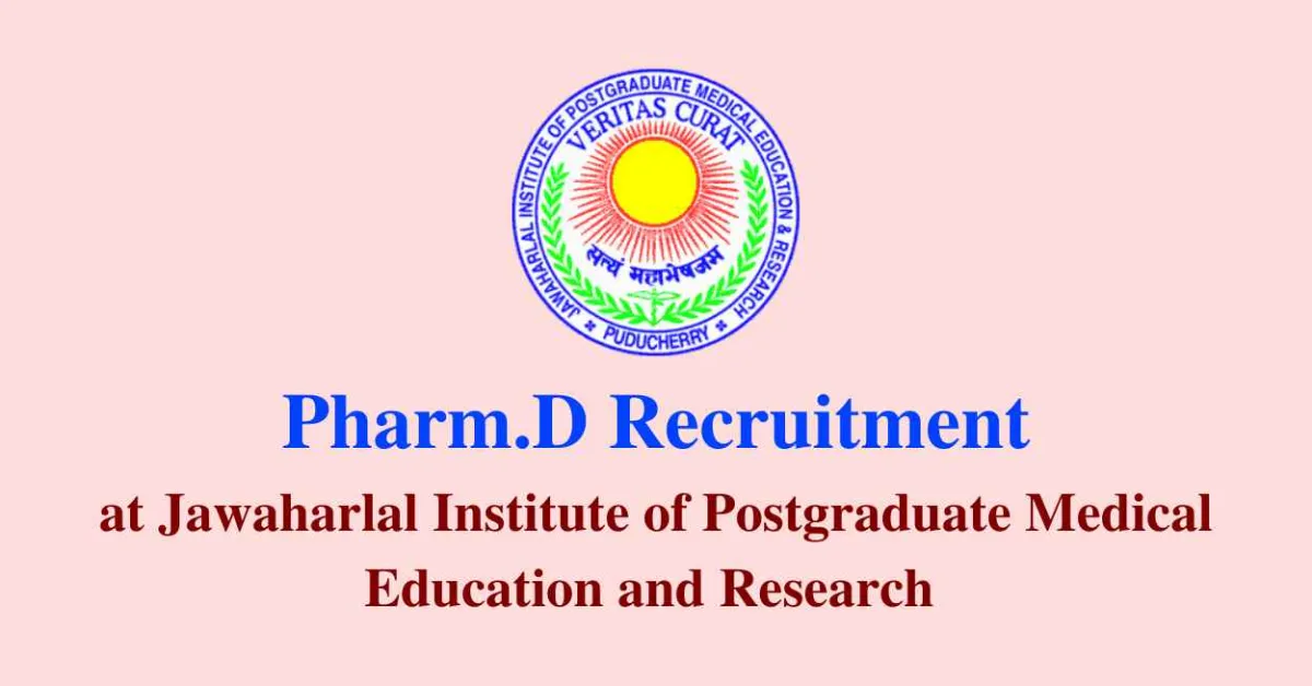 Pharm.D Recruitment at JIPMER