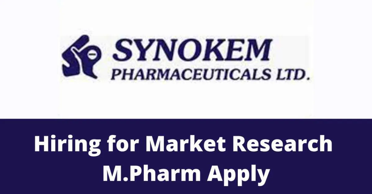 Synokem Pharmaceuticals Hiring for Market Research