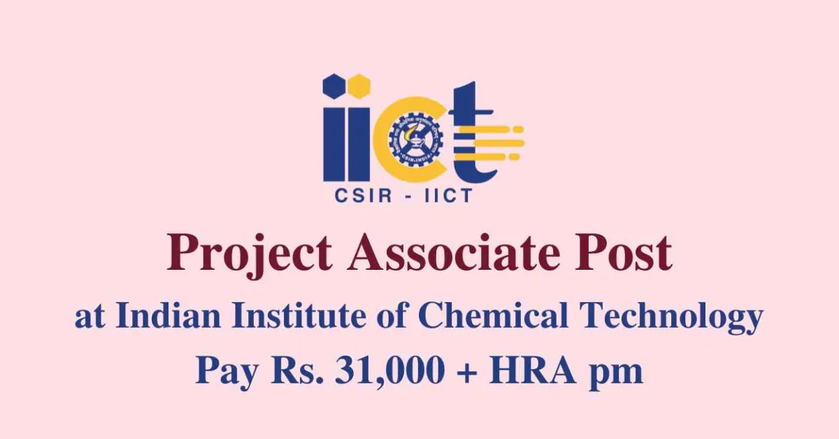 Vacancy for Project Associate at IICT