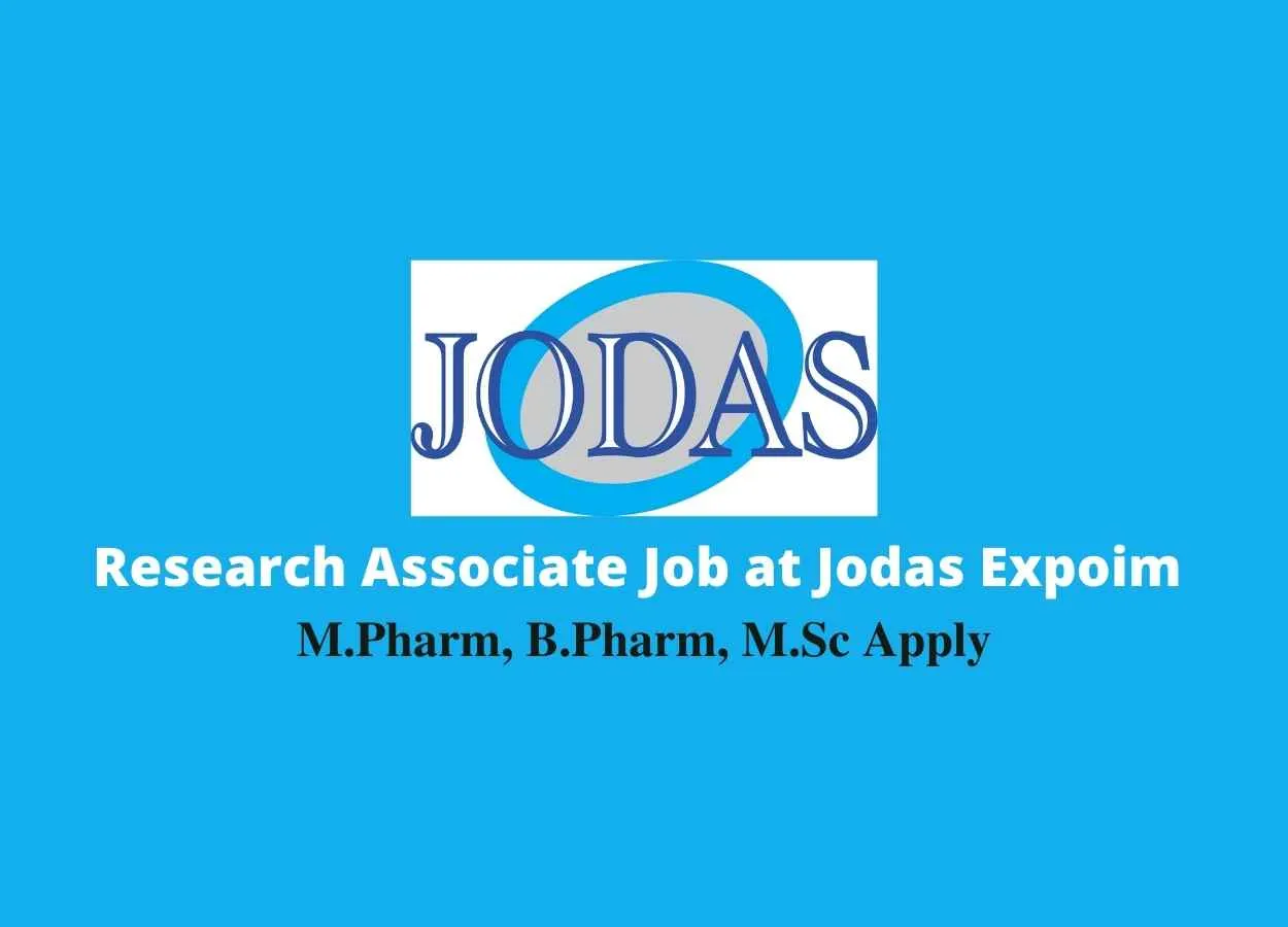 Walk in for Research Associate at Jodas Expoim