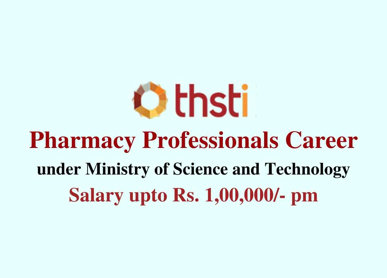 Career for Pharmacy Professionals at THSTI