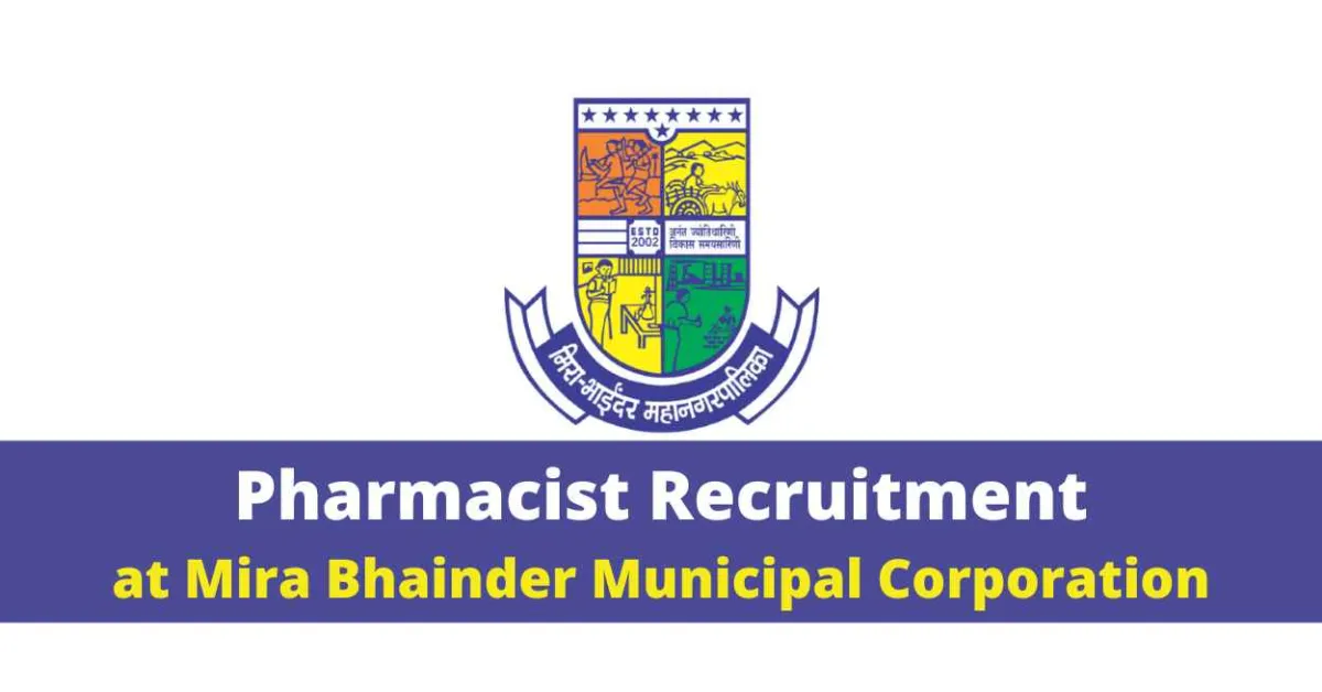 Job for Pharmacist at Mira Bhainder Municipal Corporation