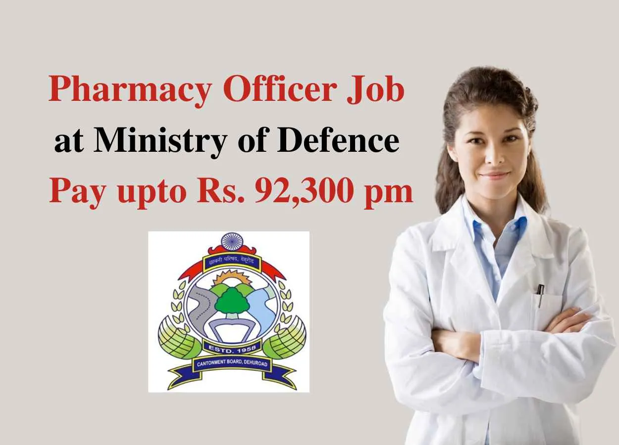 Join as Pharmacy Officer at Ministry of Defence