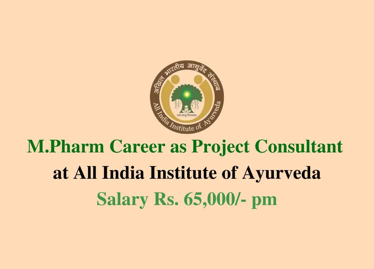 Opportunity for M.Pharm as Project Consultant at AIIA